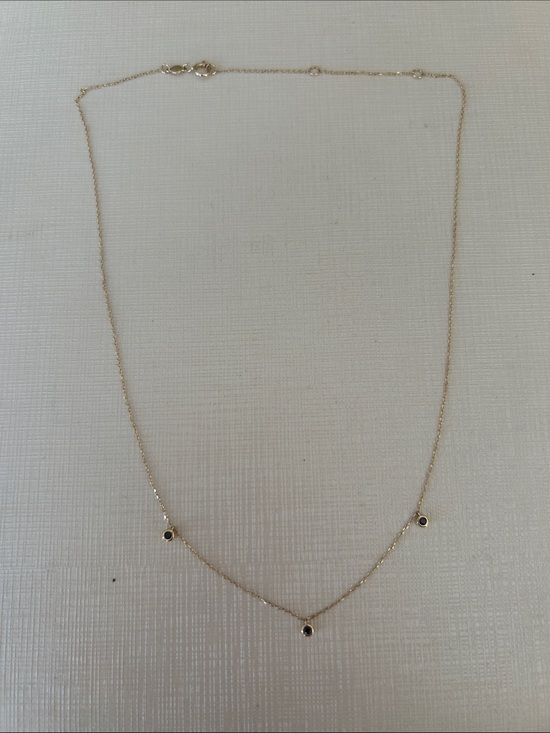 Gorjana Jewelry - Gorjana 3 blue sapphire gold necklace